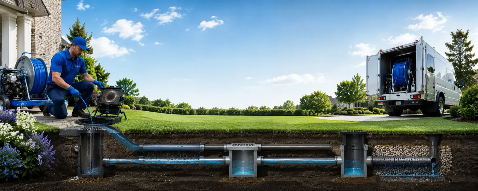 Outdoor drain cleaning information for Hampton, NJ